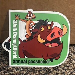 Disney World Timon & Pumbaa Annual Passholder Magnet